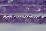 CRB1274 15.5 inches 4*6mm faceted rondelle lavender amethyst beads