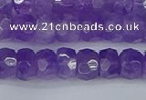 CRB1275 15.5 inches 5*8mm faceted rondelle lavender amethyst beads