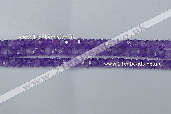 CRB1275 15.5 inches 5*8mm faceted rondelle lavender amethyst beads