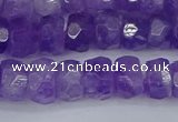 CRB1276 15.5 inches 6*10mm faceted rondelle lavender amethyst beads