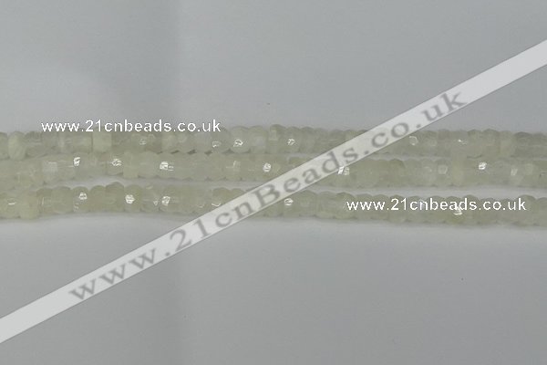 CRB1278 15.5 inches 4*6mm faceted rondelle white moonstone beads