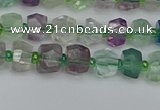 CRB1286 15.5 inches 4*6mm faceted rondelle fluorite beads