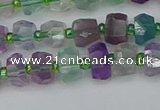 CRB1287 15.5 inches 5*8mm faceted rondelle fluorite beads