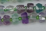 CRB1288 15.5 inches 6*10mm faceted rondelle fluorite beads