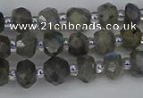 CRB1294 15.5 inches 4*6mm faceted rondelle labradorite beads