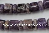 CRB130 15.5 inches 6*12mm & 10*12mm rondelle dogtooth amethyst beads