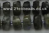 CRB1301 15.5 inches 6*10mm faceted rondelle labradorite beads