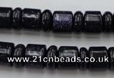 CRB132 15.5 inches 6*12mm & 10*12mm rondelle blue goldstone beads