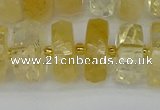 CRB1324 15.5 inches 8*16mm faceted rondelle citrine beads