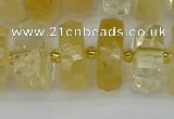 CRB1325 15.5 inches 8*18mm faceted rondelle citrine beads