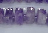 CRB1333 15.5 inches 7*14mm faceted rondelle lavender amethyst beads