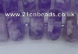 CRB1334 15.5 inches 8*16mm faceted rondelle lavender amethyst beads