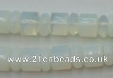 CRB135 15.5 inches 6*12mm & 10*12mm rondelle opal beads