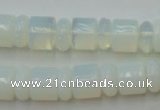 CRB135 15.5 inches 6*12mm & 10*12mm rondelle opal beads