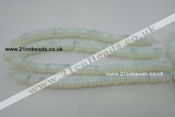 CRB135 15.5 inches 6*12mm & 10*12mm rondelle opal beads