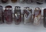CRB1385 15.5 inches 8*18mm faceted rondelle botswana agate beads