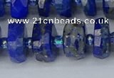 CRB1395 15.5 inches 8*18mm faceted rondelle lapis lazuli beads