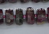 CRB1403 15.5 inches 7*14mm faceted rondelle tourmaline beads