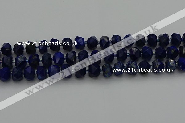 CRB1452 15.5 inches 10*14mm faceted rondelle lapis lazuli beads