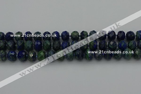 CRB1454 15.5 inches 8*10mm faceted rondelle chrysocolla beads