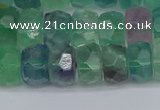 CRB1464 15.5 inches 5*8mm faceted rondelle fluorite beads