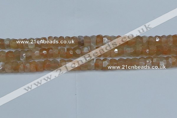 CRB1469 15.5 inches 5*8mm faceted rondelle moonstone beads