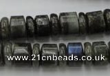 CRB148 15.5 inches 6*12mm & 10*12mm rondelle labradorite beads