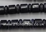 CRB152 15.5 inches 6*12mm & 10*12mm rondelle blue dumortierite beads