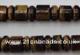 CRB154 15.5 inches 6*12mm & 10*12mm rondelle yellow tiger eye beads