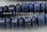 CRB177 15.5 inches 4*12mm – 8*12mm rondelle blue dumortierite beads