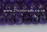 CRB1805 15.5 inches 5*8mm faceted rondelle amethyst beads