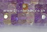 CRB1809 15.5 inches 6*10mm faceted rondelle ametrine beads