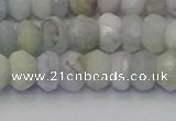 CRB1824 15.5 inches 5*7mm faceted rondelle aquamarine beads