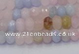 CRB1828 15.5 inches 4*6mm faceted rondelle morganite beads