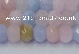 CRB1829 15.5 inches 5*8mm faceted rondelle morganite beads