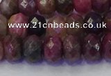 CRB1833 15.5 inches 5*8mm faceted rondelle tourmaline beads