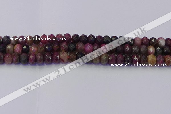 CRB1833 15.5 inches 5*8mm faceted rondelle tourmaline beads