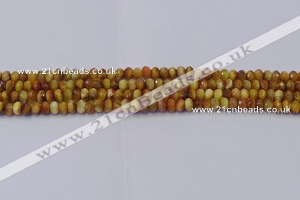 CRB1836 15.5 inches 4*6mm faceted rondelle golden tiger eye beads