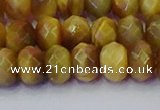 CRB1838 15.5 inches 6*10mm faceted rondelle golden tiger eye beads