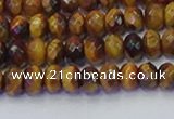 CRB1840 15.5 inches 4*6mm faceted rondelle yellow tiger eye beads