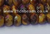 CRB1841 15.5 inches 5*8mm faceted rondelle yellow tiger eye beads