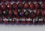 CRB1844 15.5 inches 4*6mm faceted rondelle red tiger eye beads