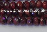 CRB1845 15.5 inches 5*8mm faceted rondelle red tiger eye beads