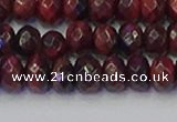 CRB1846 15.5 inches 6*10mm faceted rondelle red tiger eye beads