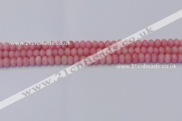 CRB1848 15.5 inches 4*6mm faceted rondelle pink opal beads