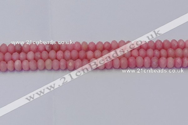 CRB1849 15.5 inches 5*8mm faceted rondelle pink opal beads