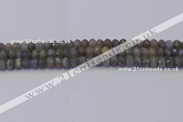 CRB1853 15.5 inches 5*8mm faceted rondelle labradorite beads