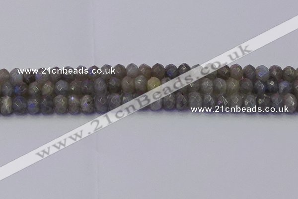 CRB1854 15.5 inches 6*10mm faceted rondelle labradorite beads