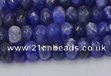 CRB1856 15.5 inches 4*6mm faceted rondelle sodalite beads