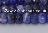 CRB1857 15.5 inches 5*8mm faceted rondelle sodalite beads